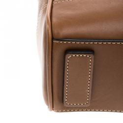 Pre Owned Tumi Brown Leather Irving Slim Briefcase