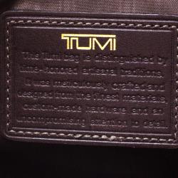 Pre Owned Tumi Dark Brown Leather Beacon Hill Branch Slim Laptop Briefcase