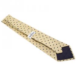 مملوكة مسبقًا Valentino Yellow Silk Polka Dot Tie 