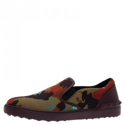 Valentino Psychedelic Camo Canvas Skate Sneakers Size 45