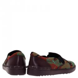 Valentino Psychedelic Camo Canvas Skate Sneakers Size 45