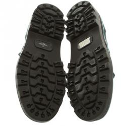 Pre Owned Valentino Grey Eyelet Embroidered Fabric Low-Top Sneakers Size 44