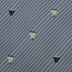 مملوكة مسبقًا ربطة عنق فالنتينو منقوشة حرير رصاصي