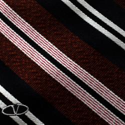 Valentino Multicolor Striped Woven Silk Traditional Tie