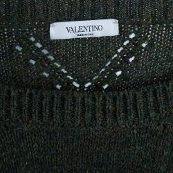 Valentino Men's Olive Green Crewneck Pullover L