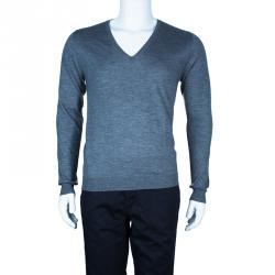 Pre Owned Valentino Men's Grey Pullover M