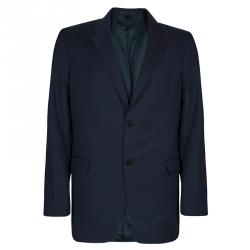 Pre Owned Valentino Men's Navy Blue Wool Suit XL