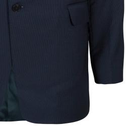 Pre Owned Valentino Men's Navy Blue Wool Suit XL