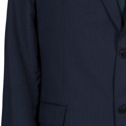 Pre Owned Valentino Men's Navy Blue Wool Suit XL