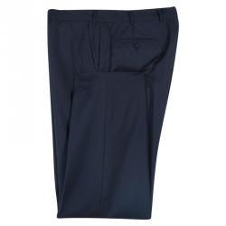 Pre Owned Valentino Men's Navy Blue Wool Suit XL