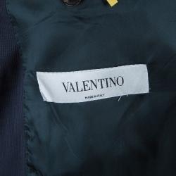 Pre Owned Valentino Men's Navy Blue Wool Suit XL