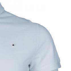 Pre Owned Valentino White Rockstud Detail Polo T-Shirt M