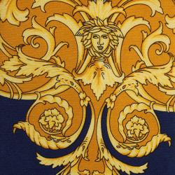 GIANNI VERSACE Medusa Printed Silk Tie Sky blue