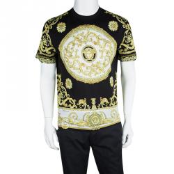 Pre Owned Versace Black Medusa Head Print T-Shirt M