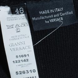 Pre Owned Versace Men's Black Knit Pullover M