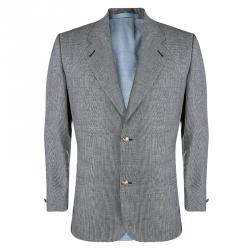 Pre Owned Versace Monochrome Glen Plaid Suit M/L