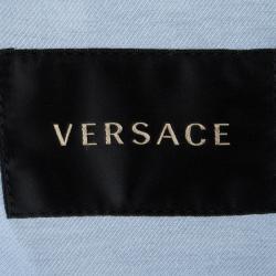 Pre Owned Versace Monochrome Glen Plaid Suit M/L