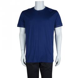 Pre Owned Z Zegna Blue Crew Neck T-Shirt XL