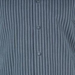 Z Zegna Men's Dark Grey Striped  Shirt M