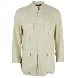 Z Zegna Men's Beige Linen Jacket L