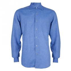Z Zegna Mens Blue Shirt XL