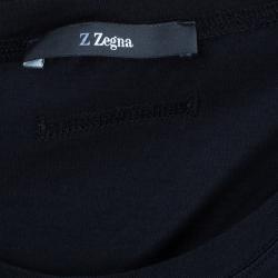 Pre Owned Z Zegna Men's Black T-Shirt XL