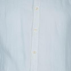 Pre Owned Z Zegna Men's White Linen Shirt XL