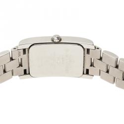 Pre Owned Baume & Mercier White Stainless Steel Hampton Men's Wristwatch 24MM