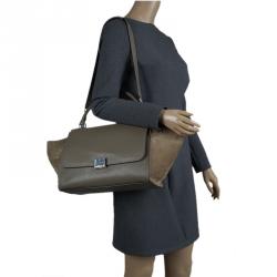 مملوكة مسبقًا Celine Grey Leather Medium Trapeze Tote