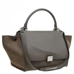 مملوكة مسبقًا Celine Grey Leather Medium Trapeze Tote
