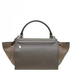مملوكة مسبقًا Celine Grey Leather Medium Trapeze Tote