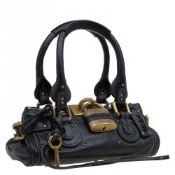 Pre Owned Chloe Black Leather Mini Paddington Satchel