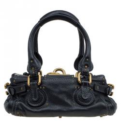 Pre Owned Chloe Black Leather Mini Paddington Satchel
