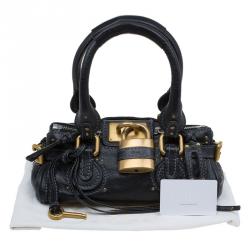 Pre Owned Chloe Black Leather Mini Paddington Satchel