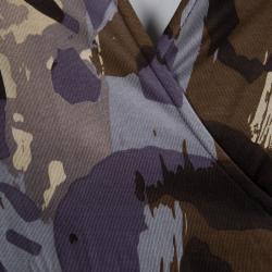 Pre Owned Diane Von Furstenberg Silk Camoflage Print Justin Wrap Dress M