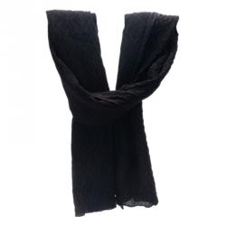 مملوكة مسبقًا Fendi Black Zucca Silk Stole