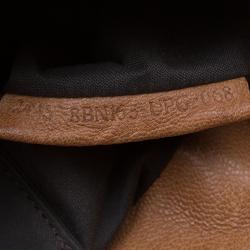 Pre Owned Fendi Brown Leather Trim B Tote