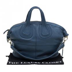 Pre Owned حقيبة يد جيفنشي نايتينغيل متوسطة جلد زرقاء