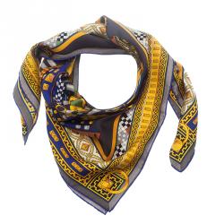 Pre Owned Hermes Blue Collar de Chiens Square Scarf