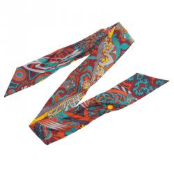 Pre Owned Hermes Multicolored Silk Twill Neck Scarf