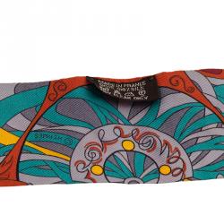 Pre Owned Hermes Multicolored Silk Twill Neck Scarf