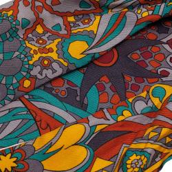 Pre Owned Hermes Multicolored Silk Twill Neck Scarf