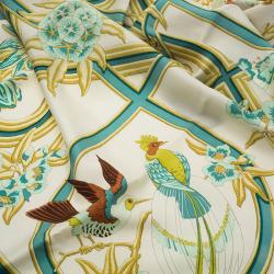 Pre Owned Hermes Les Caraibes Silk Square Scarf