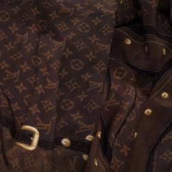 مملوكة مسبقًا وشاح لوي فيتون مونوغرامي حرير بني