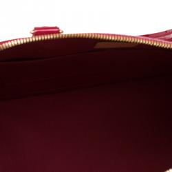 Pre Owned Louis Vuitton Red Monogram Vernis Alma GM Bag