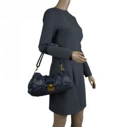 مملوكة مسبقًا Marc By Marc Jacobs Dark Blue Leather Dreamy Logo Linda Shoulder Bag
