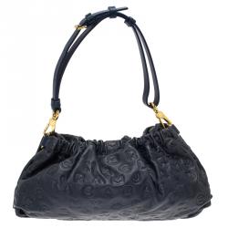 مملوكة مسبقًا Marc By Marc Jacobs Dark Blue Leather Dreamy Logo Linda Shoulder Bag