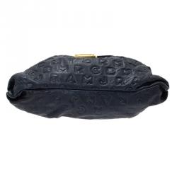 مملوكة مسبقًا Marc By Marc Jacobs Dark Blue Leather Dreamy Logo Linda Shoulder Bag
