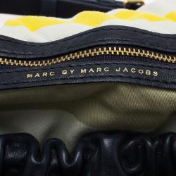 مملوكة مسبقًا Marc By Marc Jacobs Dark Blue Leather Dreamy Logo Linda Shoulder Bag