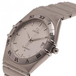 Pre Owned Omega White Stainless Steel Constellation Women’s Wristwatch 33MM